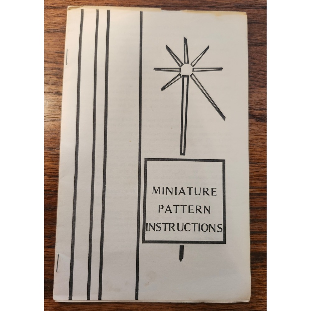 Vintage Miniature Pattern Instructions Booklet Retro Sewing Drafting Guide